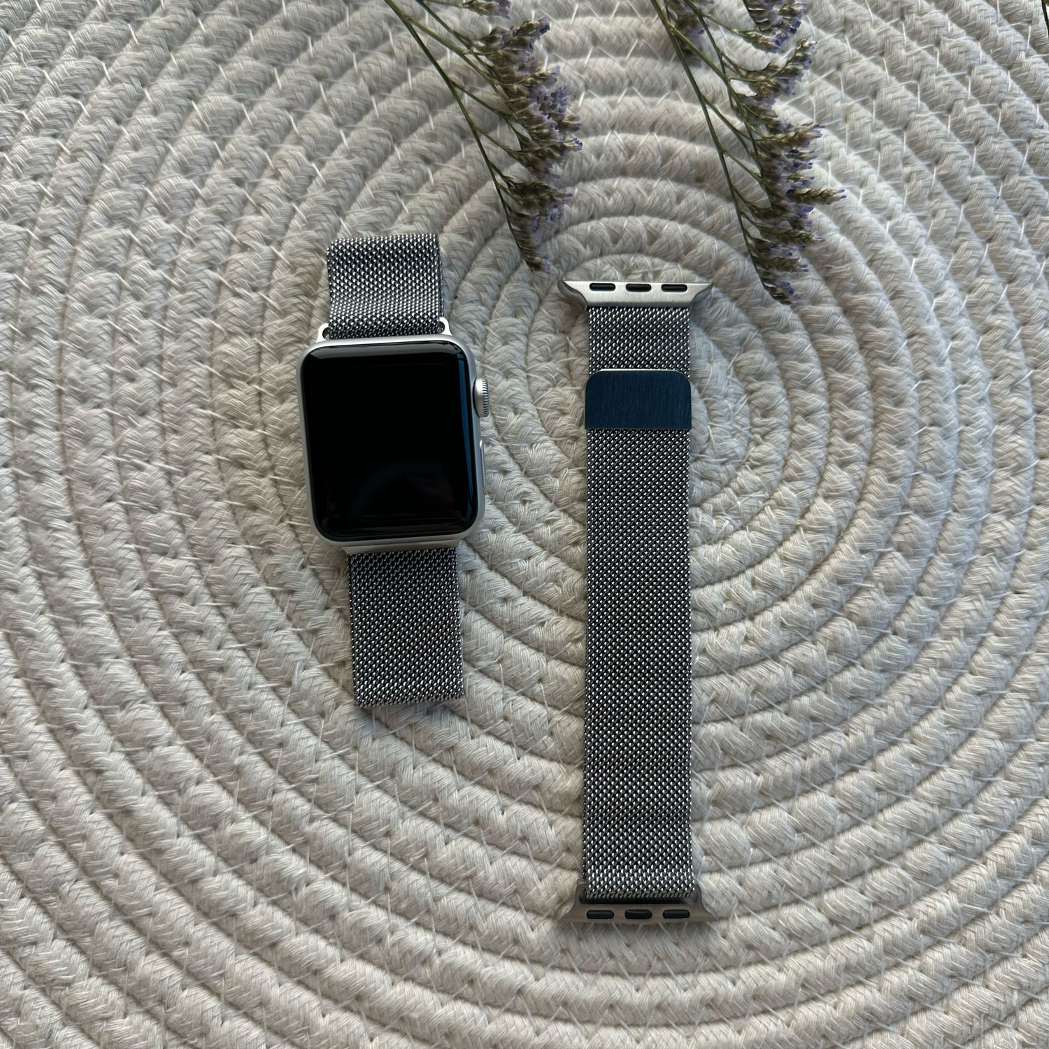 Apple Watch Milanaise Armband - Silber