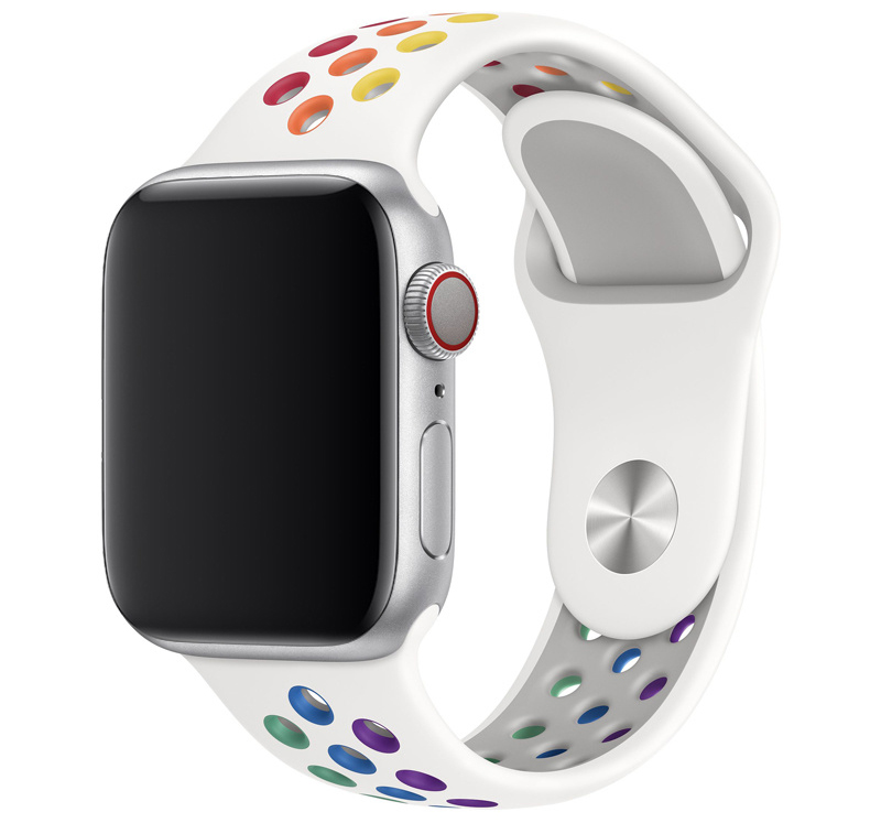 Apple Watch Doppel Sportarmband - bunt weiß