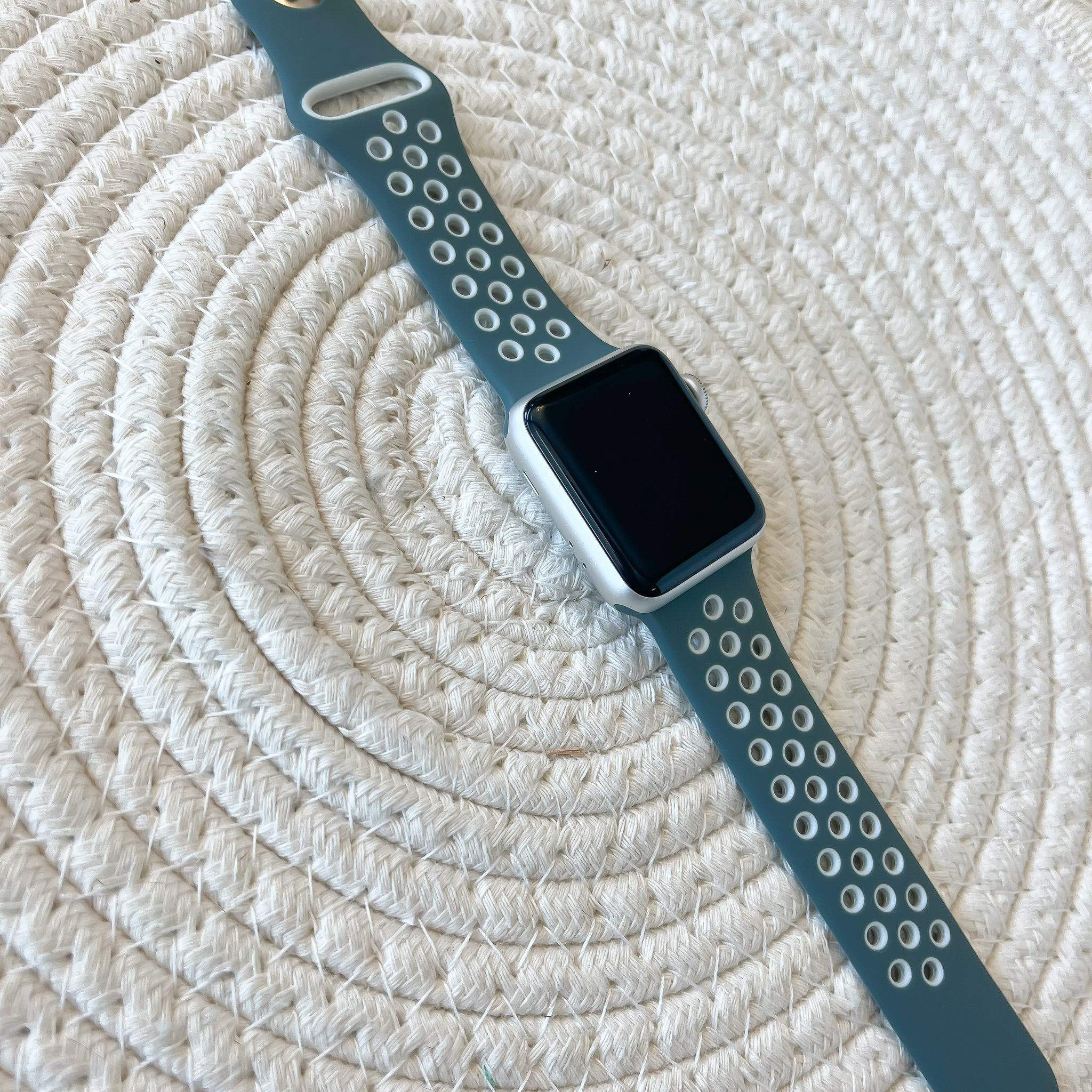 Apple Watch Doppel Sportarmband - hasta light silver