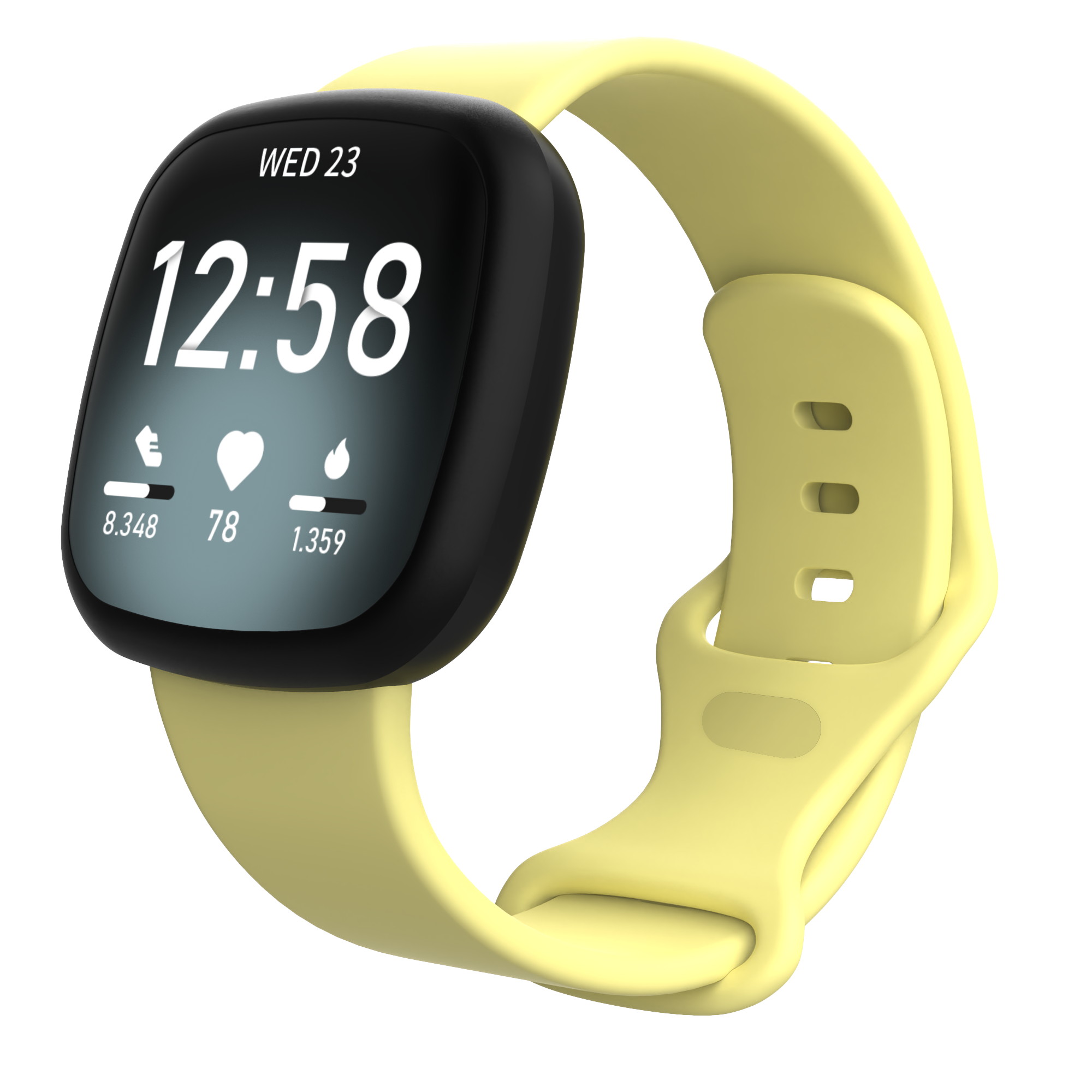 Fitbit Versa 3 / Sense Sportarmband - gelb