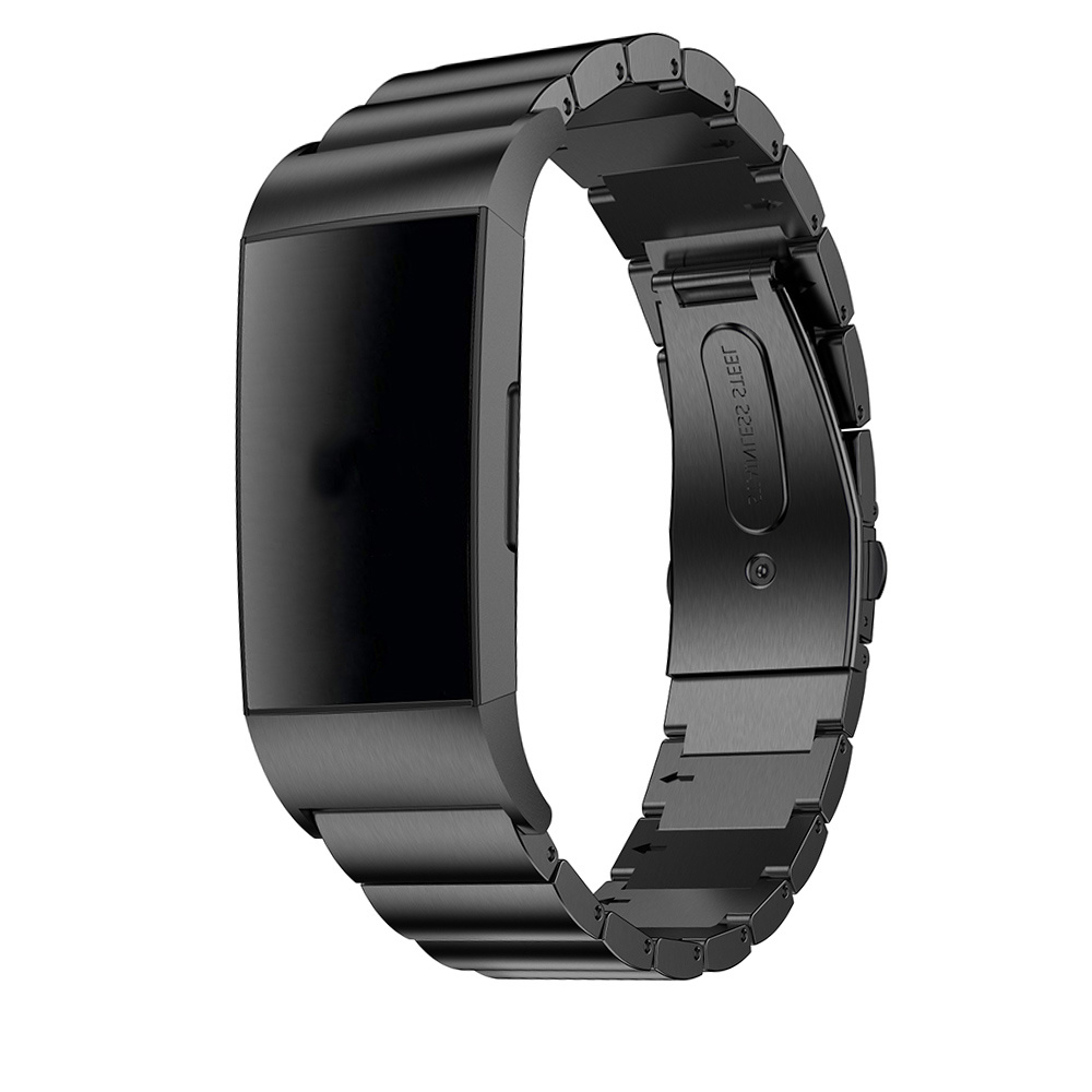 Fitbit Charge 3 & 4 Stahlgliederarmband - schwarz