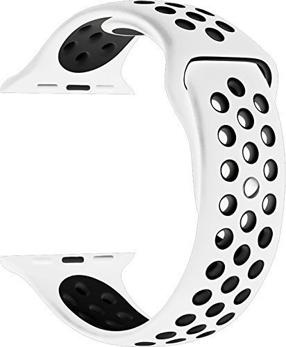 Apple Watch Doppel Sportarmband - weiß schwarz