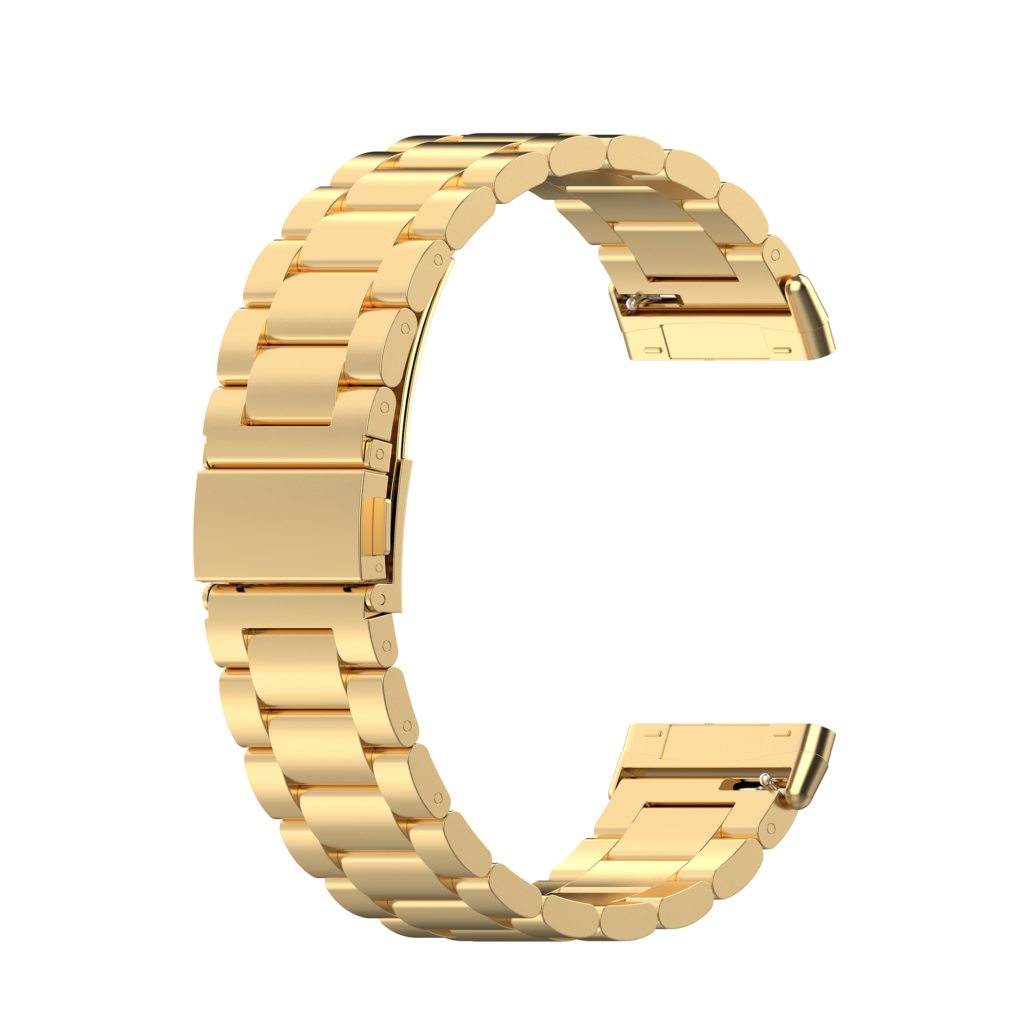 Fitbit Versa 3 / Sense Perlen stahl Gliederarmband - gold
