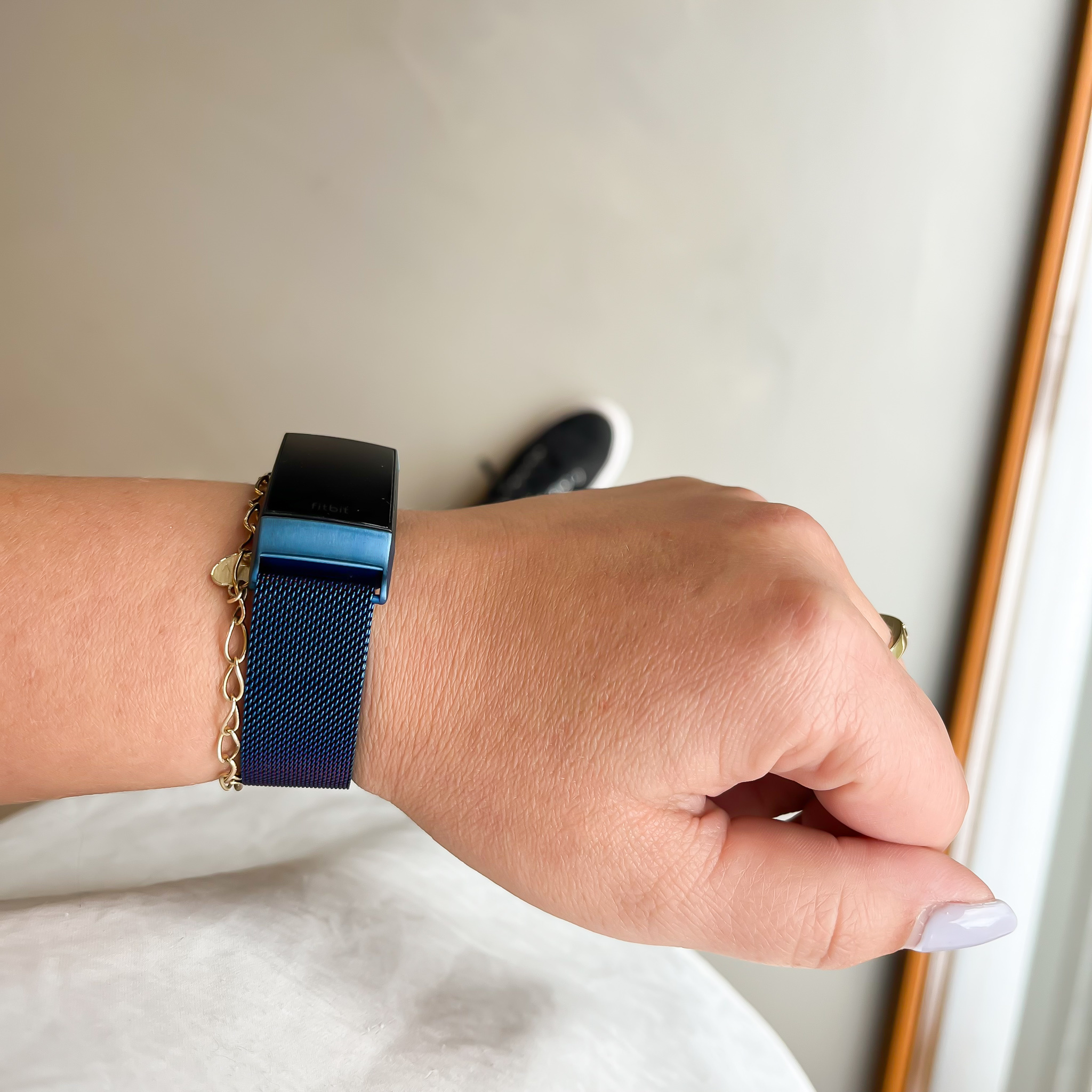 Fitbit Charge 3 & 4 Milanaise Armband - blau