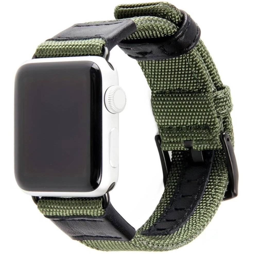 Apple Watch Nylon Militärarmband - grün