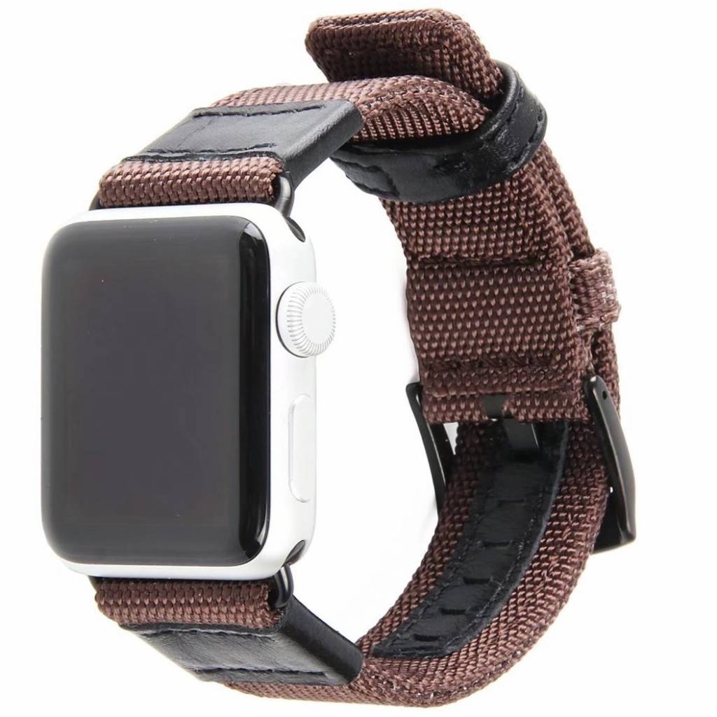 Apple Watch Nylon Militärarmband - braun