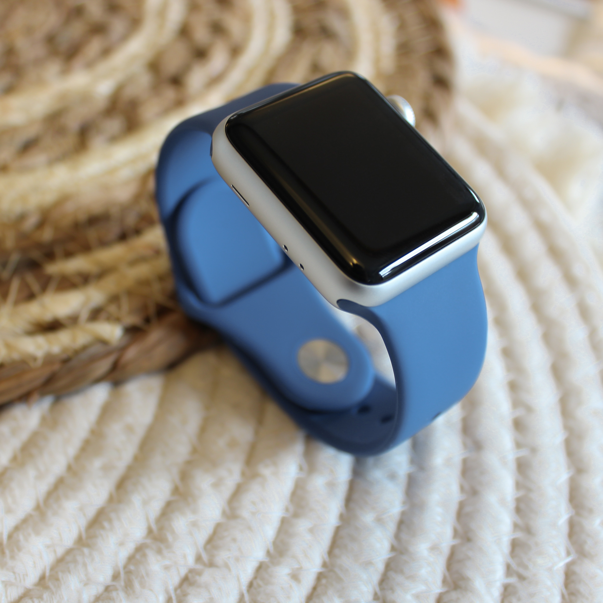 Apple Watch Sportarmband - Leinen blau