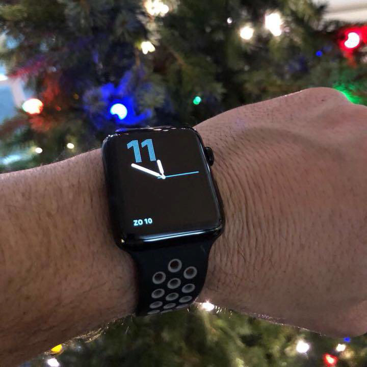Apple Watch Doppel Sportarmband - schwarz grau