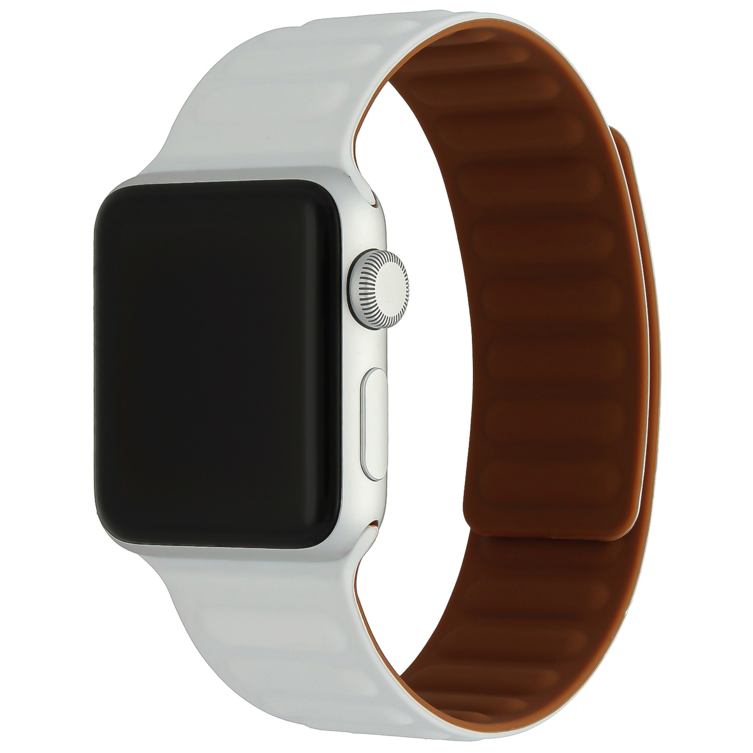 Apple Watch geripptes Solo Sportarmband weiB 38 40 und 41 mm