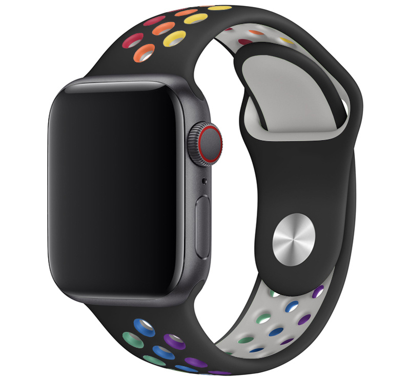 Apple Watch Doppel Sportarmband - bunt schwarz
